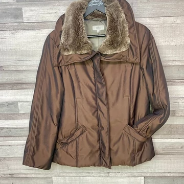 Marks&amp;amp;Spencer barna női szőrmés kabát UK 14