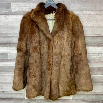 Kék szőrme szőrmefeldolgozó gyár: Eredeti puha szőrmebunda 40