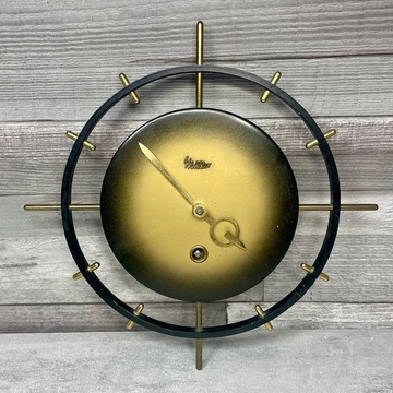 Müller fekete-arany fém felhúzós falióra