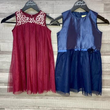 Impidimpi kék, bordó kislány alkalmi ruha szett 110/116