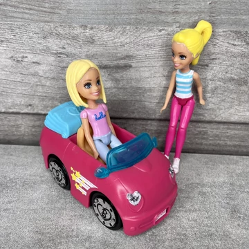 Barbie mini játék figurák autóval