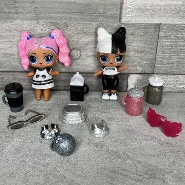 LOL Junior baba szett kiegészítőkkel fekete-fehér-pink