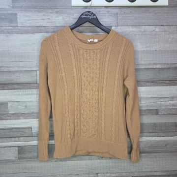 GAP fonott mintás, kötött női barna pulóver, S