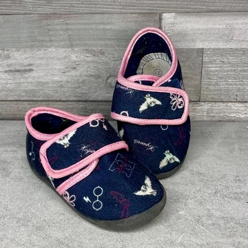 Harry Potter sötétkék-rózsaszín tépőzáras benti cipő 23