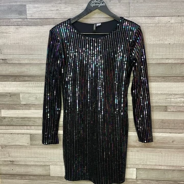 H&amp;amp;M fekete flitteres alkalmi ruha 40