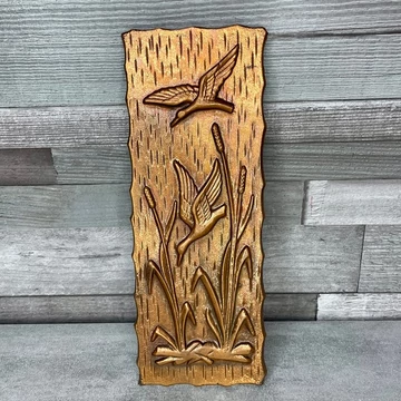 Bronzzal futtatott alumínium vízparti madaras fali kép dísz