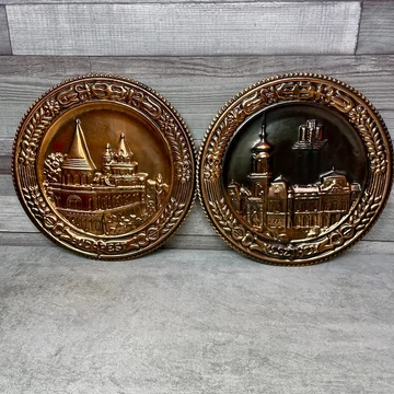 Retro Budapest, Keszthely fali dombornyomott fémmunka dísz szett