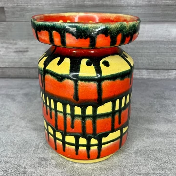 Retro élénk mázas váza