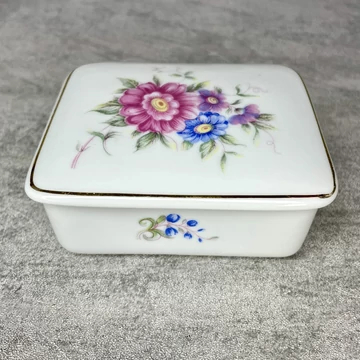 Hollóháza Hungary, Hollóházi Hajnalka mintás aranyozott ékszertartó