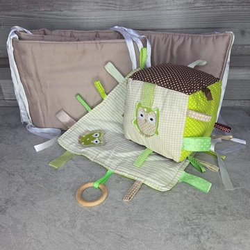 Baba rácsvédő, matatókendő és puha játszókocka szett