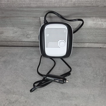 Szivargyújtós fekete-fehér autós hűtő- és fűtőventilátor