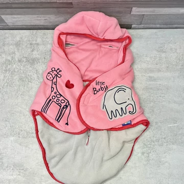 Lupilu Little Baby rózsaszín babakocsiba/autósülésbe rögzíthető bundazsák 0-1 év