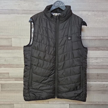 Fekete uniszex fűthető mellény, L