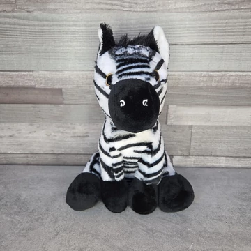 Plüss csillogó szemű zebra figura