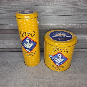 Gyermelyi tésztás retro fémdoboz szett