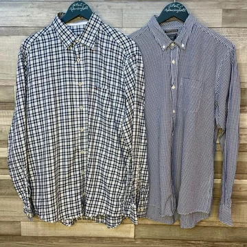 Casa C Moda, F&amp;amp;F kék kockás férfi ing szett L