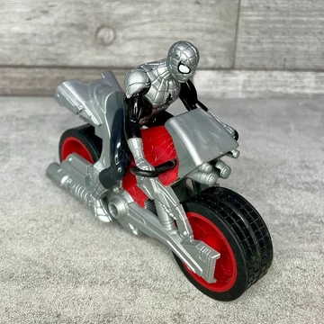Marvel 2016 Spiderman motoros fekete-ezüst Pókember játék figura