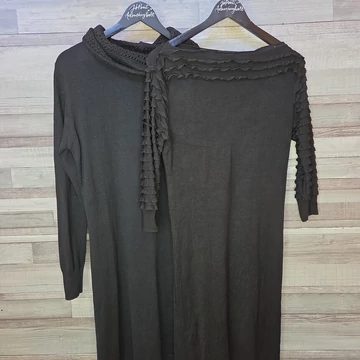 Sure és Vila kötött fekete női ruha szett, L-XL