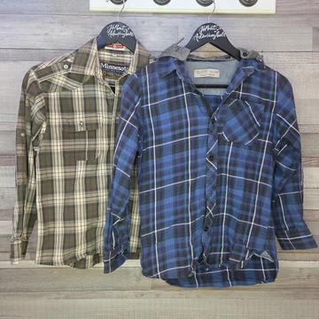 Minnesota és Glo-Story fiú kockás ing szett, 134-140