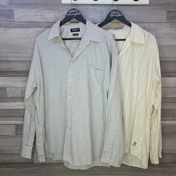 Gas és Mexx világos hosszúujjú férfi ing szett, XL-XXL