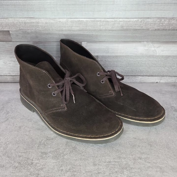 Clarks barna velúr hatású magasszárú férfi cipő, 42