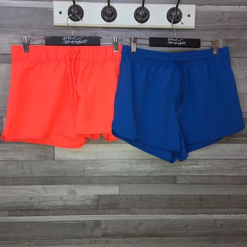 Pepco kék-narancssárga női sport rövidnadrág szett, L