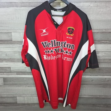 Gilbert piros férfi rugby póló, L