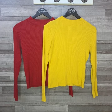 Everme piros-sárga női garbó szett, XS