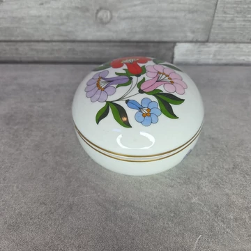 Kézzel festett kalocsai porcelán ékszertartó doboz