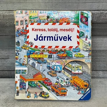 Ravensburger: Keress, találj, mesélj! Járművek, mesekönyv