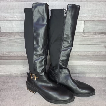 Dorothy Perkins magasszárú fekete női csizma, 41