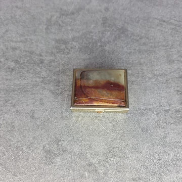 Antik achátkővel díszített ékszerdoboz