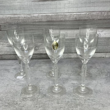 Bohemia Czechoslovakia krisályüveg talpaspohár szett