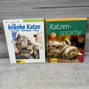 Gu Tier-Ratgeber: Die karnke Katze; Katzensprache német nyelvű macskás könyv szett