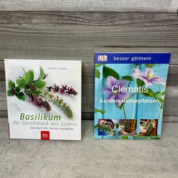 Basilikum der Gesmack des Südens; Clemantis &amp;amp; andere Kletterpflanzen német nyelvű könyvcsomag növényekről