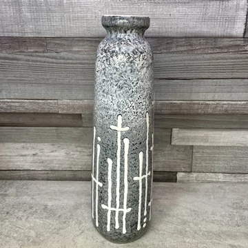 Majoros János retro mázas szürke kerámia váza