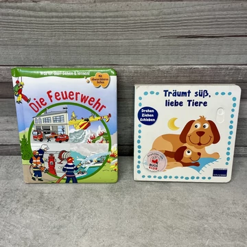 Die Feuerwehr; Traumt süss, liebe Tiere német nyelvű mesekönyv szett