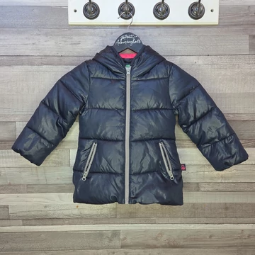 Benetton sötétkék kislány pufikabát, 2 év