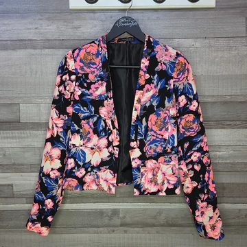 Atmosphere virágos rövid fazonú női blézer, S