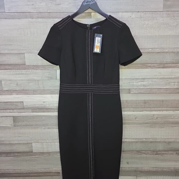 M&amp;amp;S fekete rövidujjú női ruha, M