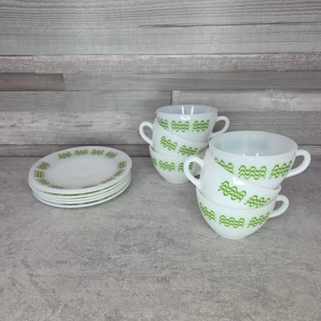 Retro brazil Termo-Rey edzett üveg teáskészlet