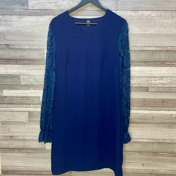 Emery Rose sötétkék csipkés ujjú ruha XL