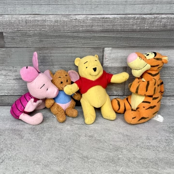 Disney Micimackó, Tigris, Malacka, Zsebibaba plüss játék szett