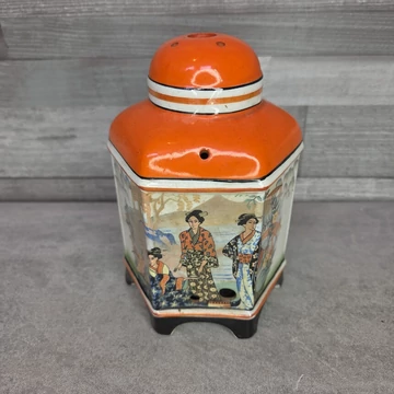 Antik keleti porcelán illatgyertya- és füstölőtartó