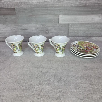 Keleti porcelán teáskészlet
