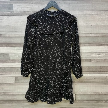 Shein fekete-fehér pöttyös női ruha S