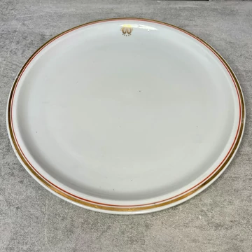 Zsolnay Pécs ÁFÉSZ aranyozott szélű kerek porcelán kínáló tál