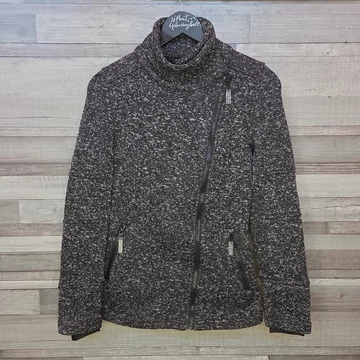 FB Sister sötétszürke kötött hatású női kabát, XS