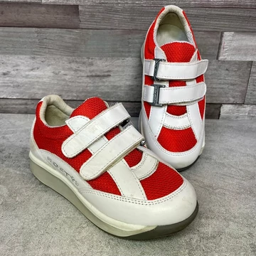 Softy gördülőtalpas fehér-piros unisex gyerek cipő 27