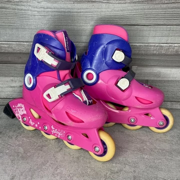 Decathlon Oxelo Play3 pink-lila kislány állítható görkorcsolya 28-30